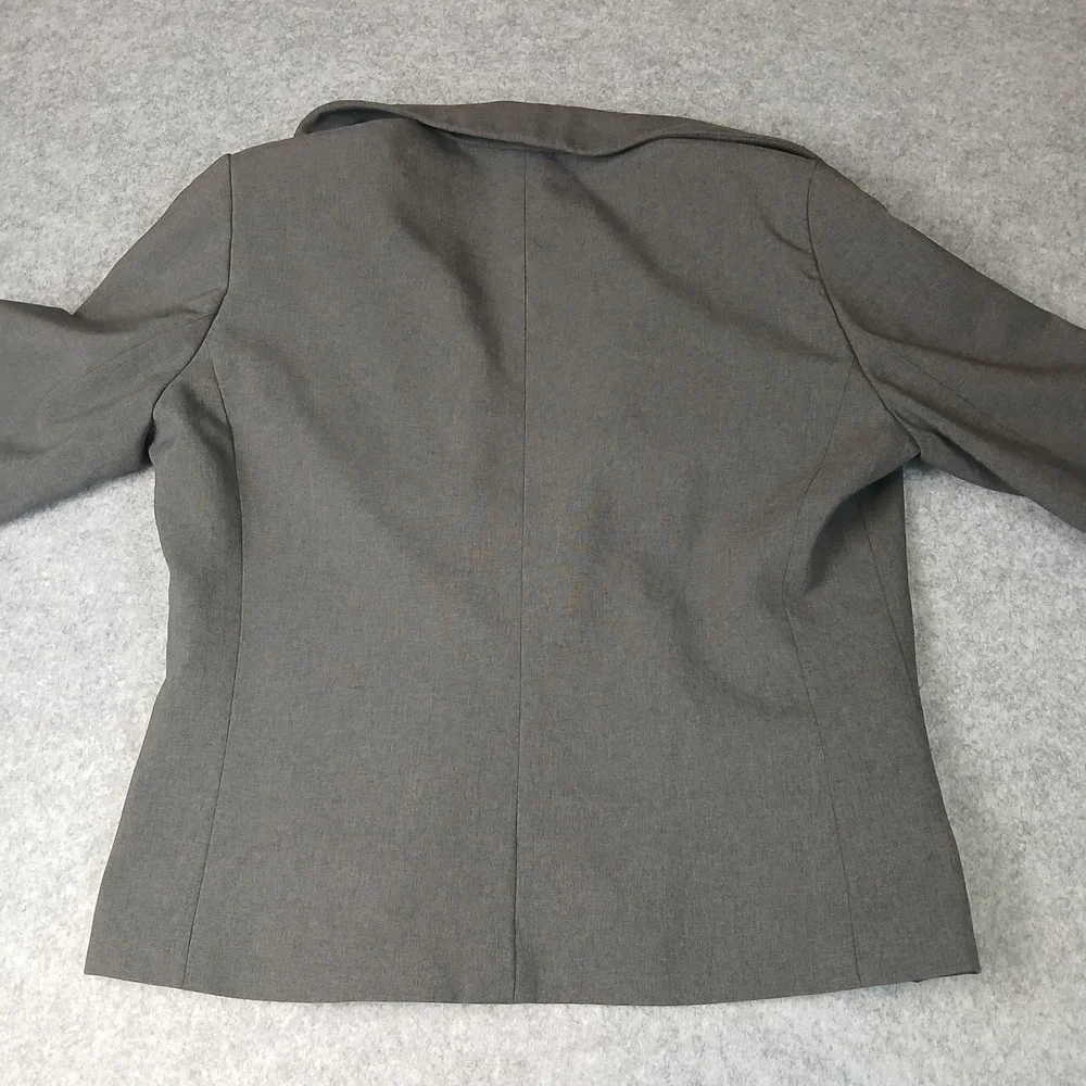 New York & Company Zip Up Jacket Womens Size 10 Gray‎ City Stretch Professional